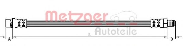 Furtun frana OPEL MOVANO B platou / sasiu (2010 - 2016) METZGER 4110935 piesa NOUA