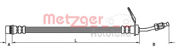 Furtun frana OPEL MOVANO platou / sasiu (U9, E9) (1998 - 2010) METZGER 4110211 piesa NOUA