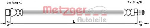 Furtun frana OPEL VIVARO platou / sasiu (E7) (2006 - 2014) METZGER 4110221 piesa NOUA