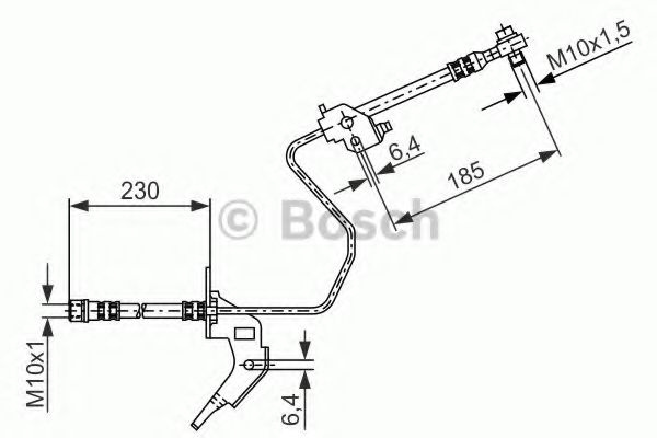 Furtun frana OPEL ZAFIRA B (A05) (2005 - 2016) BOSCH 1 987 476 199 piesa NOUA