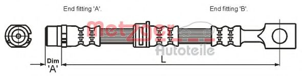 Furtun frana OPEL ZAFIRA B (A05) (2005 - 2016) METZGER 4115194 piesa NOUA