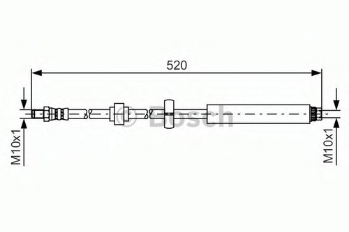 Furtun frana PEUGEOT 2008 (2013 - 2016) BOSCH 1 987 481 436 piesa NOUA