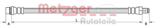 Furtun frana PEUGEOT 308 (4A, 4C) (2007 - 2016) METZGER 4110924 piesa NOUA