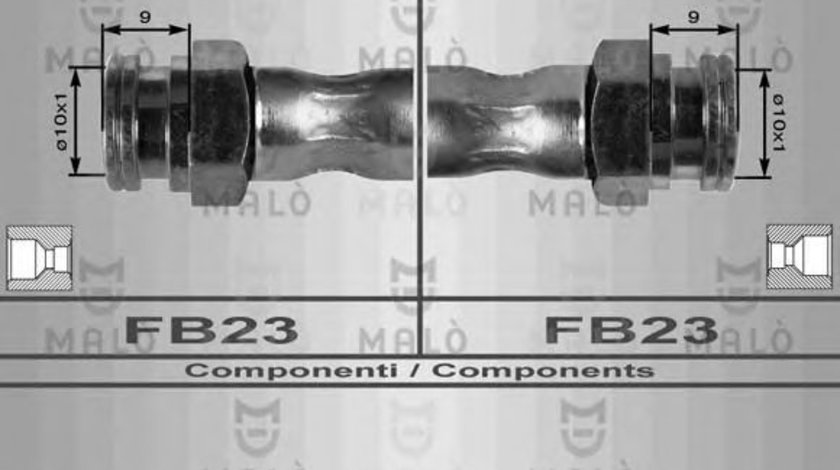 Furtun frana PEUGEOT 406 (8B) (1995 - 2005) MALO 8630 piesa NOUA