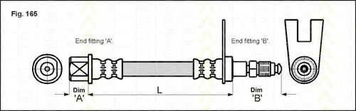 Furtun frana PEUGEOT 406 Estate (8E/F) (1996 - 2004) TRISCAN 8150 28120 piesa NOUA
