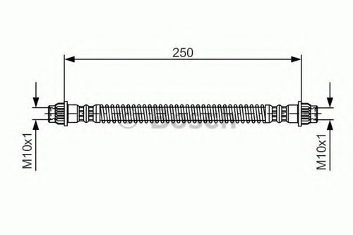 Furtun frana PEUGEOT 806 (221) (1994 - 2002) BOSCH 1 987 476 947 piesa NOUA