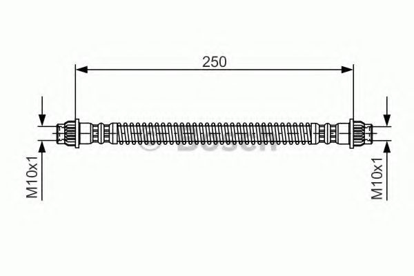 Furtun frana PEUGEOT 807 (E) (2002 - 2016) BOSCH 1 987 476 947 piesa NOUA
