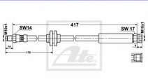 Furtun frana PEUGEOT BOXER caroserie (2006 - 2016)...