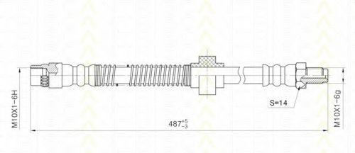 Furtun frana PEUGEOT PARTNER caroserie (2008 - 2016) TRISCAN 8150 38108 piesa NOUA