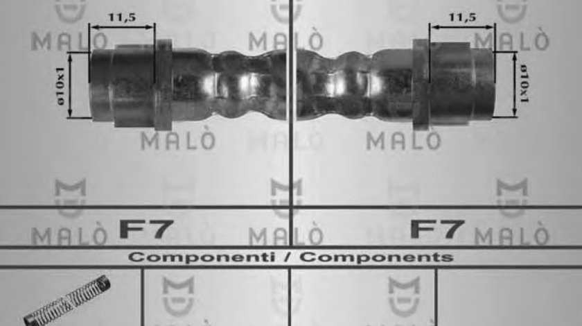 Furtun frana PORSCHE CAYENNE (9PA, 955) (2002 - 2010) MALO 80170 piesa NOUA