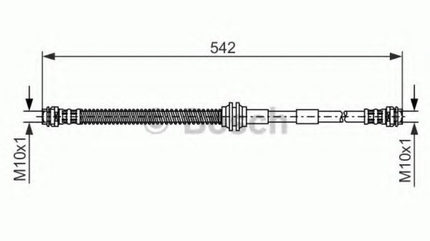 Furtun frana PORSCHE CAYENNE (9PA, 955) (2002 - 2010) BOSCH 1 987 476 325 piesa NOUA