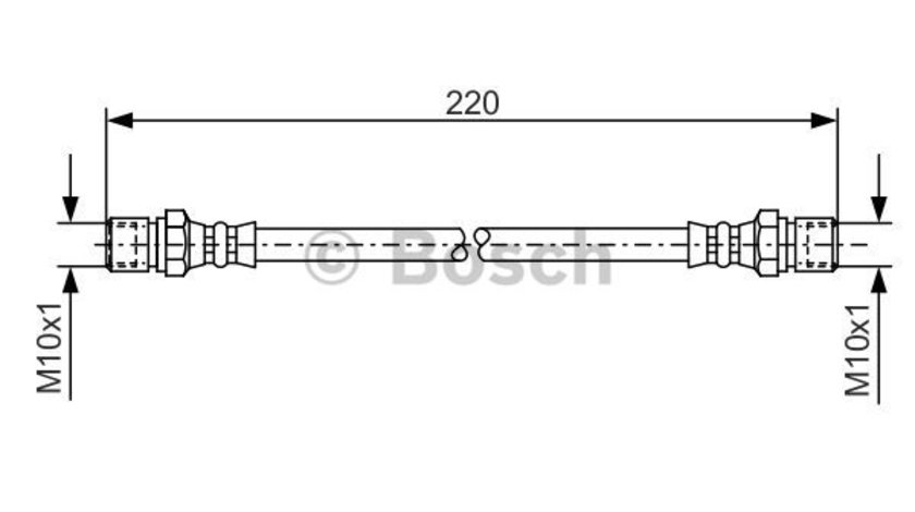 Furtun frana puntea spate (1987476090 BOSCH) CHEVROLET,DAEWOO,ZAZ