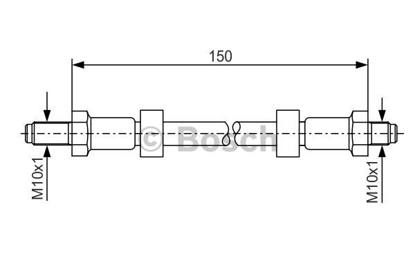 Furtun frana puntea spate (1987476141 BOSCH) AUDI
