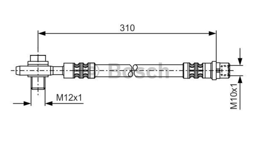 Furtun frana puntea spate (1987476308 BOSCH) AUDI,VW,VW (SVW)