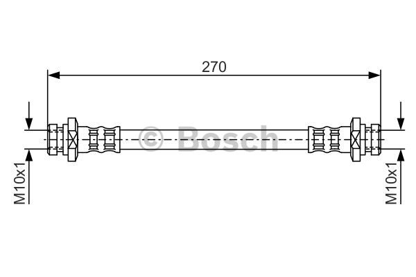 Furtun frana puntea spate (1987476737 BOSCH) HYUNDAI,MITSUBISHI