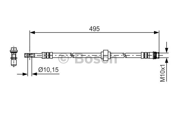 Furtun frana puntea spate (1987481405 BOSCH) PEUGEOT