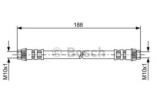 Furtun frana RENAULT CLIO II (BB0/1/2, CB0/1/2) (1998 - 2005) BOSCH 1 987 476 917 piesa NOUA