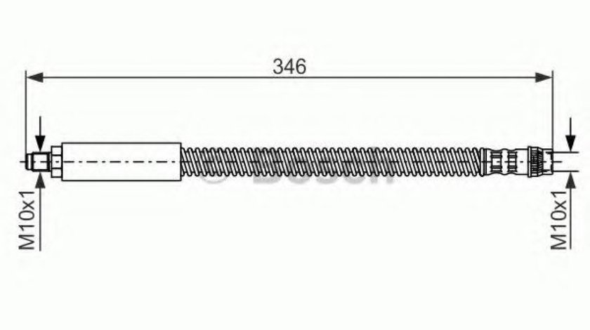 Furtun frana RENAULT CLIO II (BB0/1/2, CB0/1/2) (1998 - 2005) BOSCH 1 987 476 859 piesa NOUA