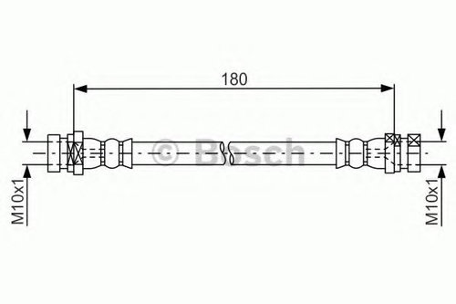 Furtun frana RENAULT KANGOO Express (FW0/1) (2008 - 2016) BOSCH 1 987 481 681 piesa NOUA