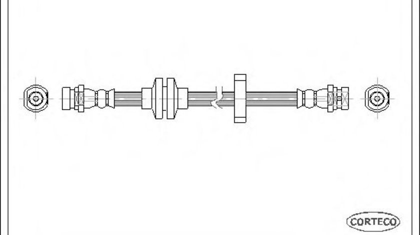 Furtun frana RENAULT LAGUNA II (BG0/1) (2001 - 2016) CORTECO 19030301 piesa NOUA