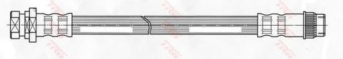 Furtun frana RENAULT LAGUNA III Grandtour (KT0/1) (2007 - 2016) TRW PHA434 piesa NOUA