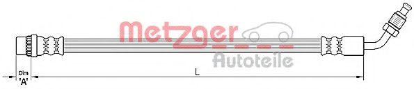 Furtun frana RENAULT MASTER II bus (JD) (1998 - 2010) METZGER 4110210 piesa NOUA