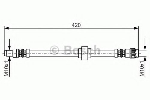 Furtun frana RENAULT MEGANE I Break (KA0/1) (1999 - 2003) BOSCH 1 987 476 704 piesa NOUA