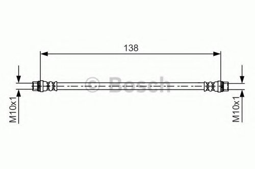 Furtun frana RENAULT MEGANE III Cupe (DZ0/1) (2008 - 2016) BOSCH 1 987 481 625 piesa NOUA