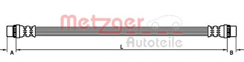 Furtun frana RENAULT MEGANE III Hatchback (BZ0) (2008 - 2016) METZGER 4110929 piesa NOUA