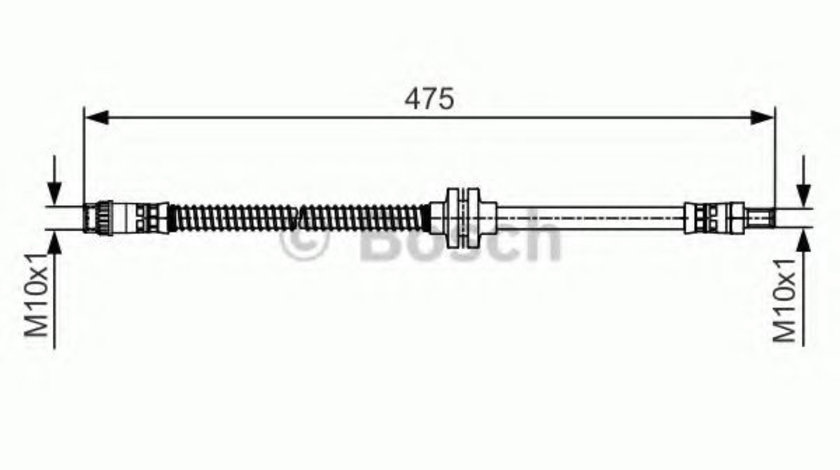 Furtun frana RENAULT SCENIC II (JM0/1) (2003 - 2009) BOSCH 1 987 481 496 piesa NOUA