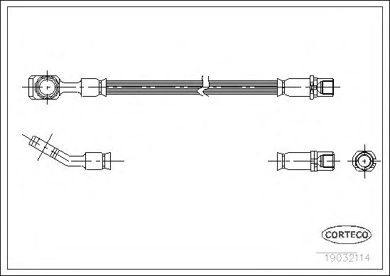 Furtun frana SAAB 9-3 Combi (YS3F) (2005 - 2016) CORTECO 19032114 piesa NOUA