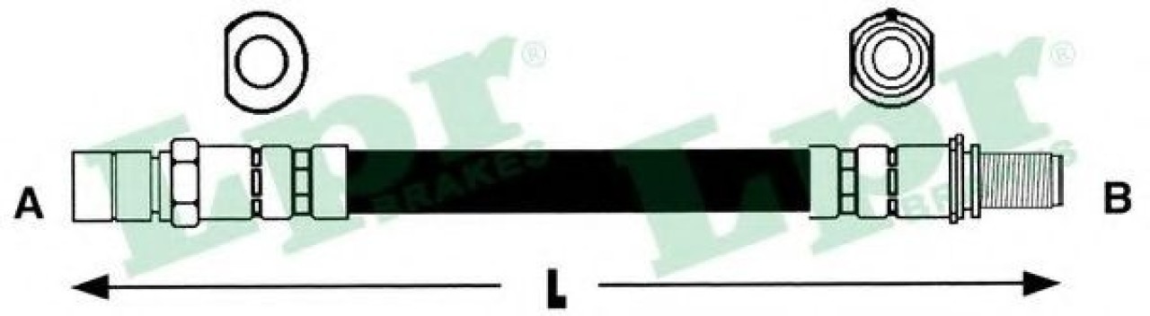 Furtun frana SAAB 9-3 (YS3D) (1998 - 2003) LPR 6T46187 piesa NOUA