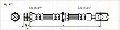 Furtun frana SEAT CORDOBA (6L2) (2002 - 2009) TRISCAN 8150 29127 piesa NOUA
