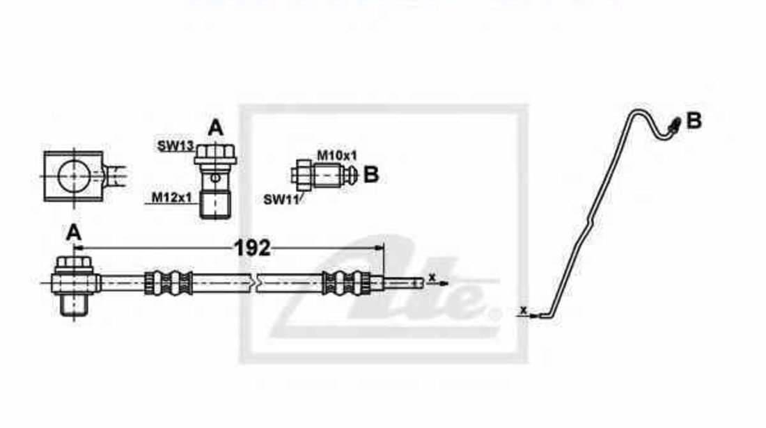 Furtun frana SKODA FABIA 6Y2 ATE 24.1253-0060.3