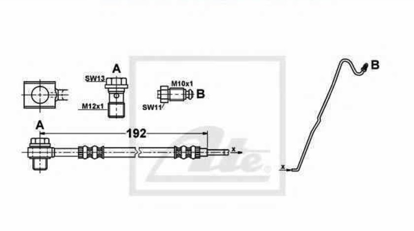 Furtun frana SKODA FABIA 6Y2 ATE 24.1253-0060.3