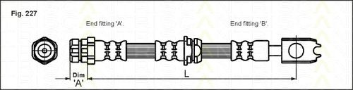 Furtun frana SKODA FABIA I (6Y2) (1999 - 2008) TRISCAN 8150 29127 piesa NOUA