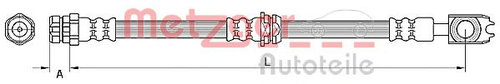 Furtun frana SKODA FABIA III Combi (NJ5) (2014 - 2016) METZGER 4110881 piesa NOUA