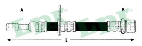 Furtun frana SUBARU IMPREZA Limuzina (GD) (1999 - 2016) LPR 6T48083 piesa NOUA