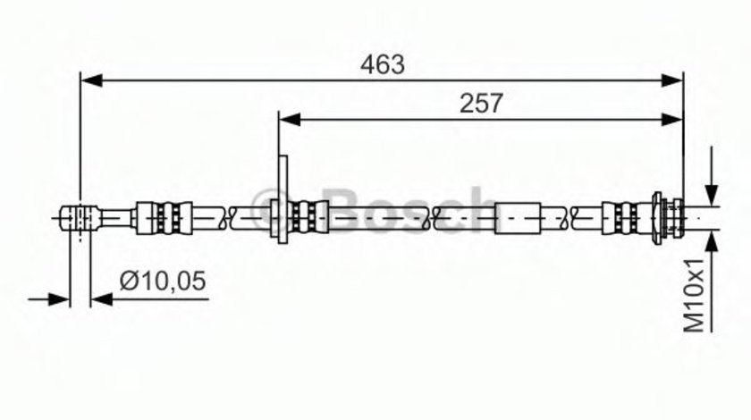 Furtun frana SUZUKI ALTO (HA25, HA35) (2009 - 2016) BOSCH 1 987 481 401 piesa NOUA