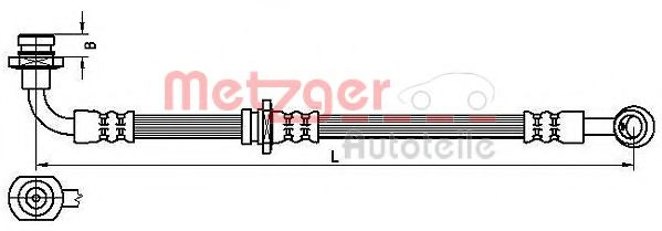 Furtun frana SUZUKI JIMNY (FJ) (1998 - 2016) METZGER 4110529 piesa NOUA
