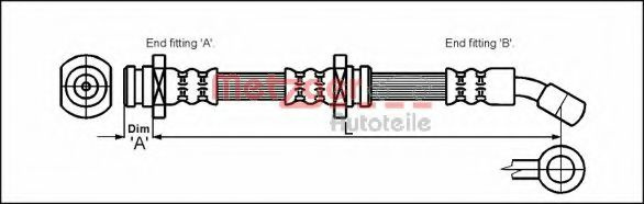 Furtun frana SUZUKI WAGON R+ (MM) (2000 - 2016) METZGER 4110088 piesa NOUA