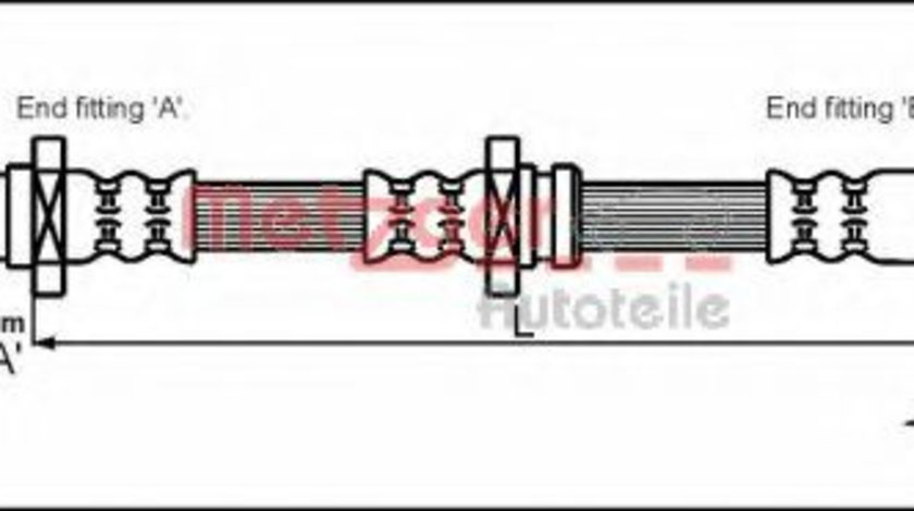 Furtun frana SUZUKI WAGON R+ (MM) (2000 - 2016) METZGER 4110088 piesa NOUA