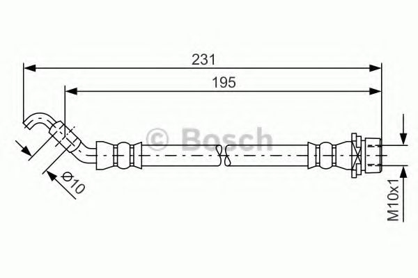 Furtun frana TOYOTA AURIS (NRE15, ZZE15, ADE15, ZRE15, NDE15) (2006 - 2012) BOSCH 1 987 481 562 piesa NOUA