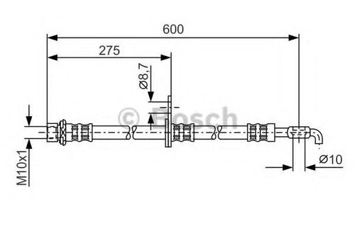 Furtun frana TOYOTA AVENSIS Combi (T25) (2003 - 2008) BOSCH 1 987 476 229 piesa NOUA