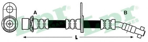 Furtun frana TOYOTA AVENSIS (T22) (1997 - 2003) LPR 6T47433 piesa NOUA