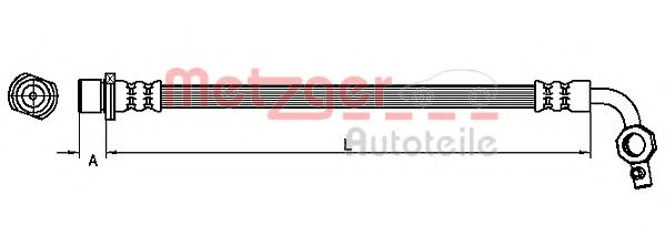 Furtun frana TOYOTA RAV 4 I (SXA1) (1994 - 2000) METZGER 4110101 piesa NOUA