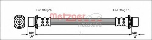 Furtun frana TOYOTA RAV 4 II (CLA2, XA2, ZCA2, ACA2) (2000 - 2005) METZGER 4111421 piesa NOUA