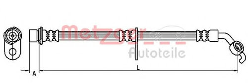 Furtun frana TOYOTA RAV 4 II (CLA2, XA2, ZCA2, ACA2) (2000 - 2005) METZGER 4110099 piesa NOUA
