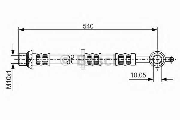 Furtun frana TOYOTA YARIS (P1) (1999 - 2005) BOSCH 1 987 476 833 piesa NOUA