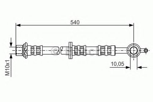 Furtun frana TOYOTA YARIS (P1) (1999 - 2005) BOSCH 1 987 476 833 piesa NOUA